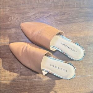 Lucky Brand Camel Brown Women's Mules